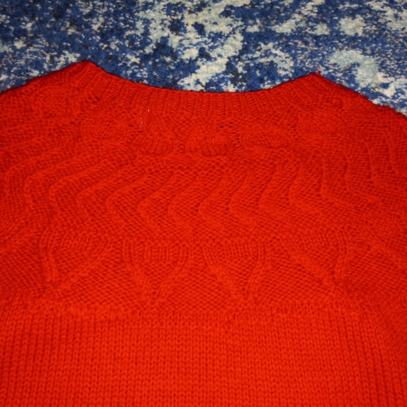 Robert Scott Ltd 100% Shetland Wool Red Sweater Sz M - Picture 5 of 6